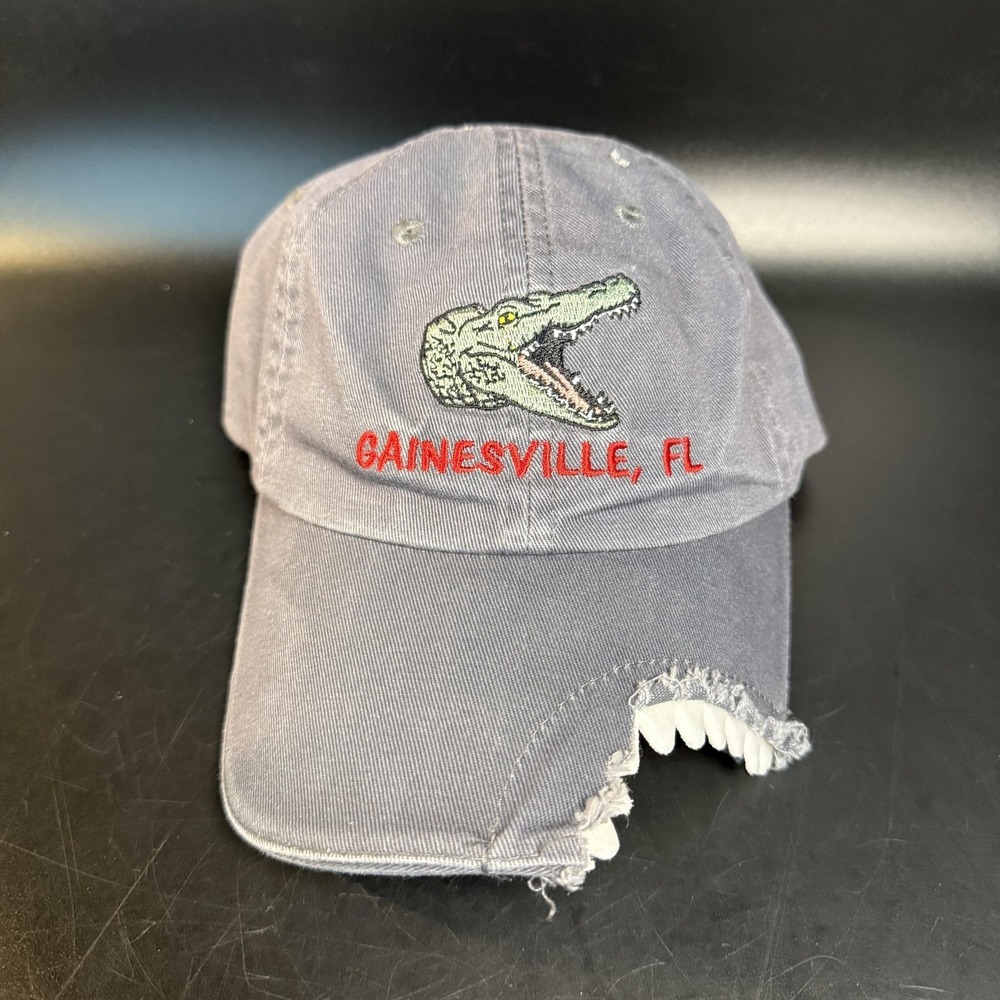 Gainesville FL Alligator Royal‎ Resortwear Grey Cotton Bite Brim Hat Mens OSFM